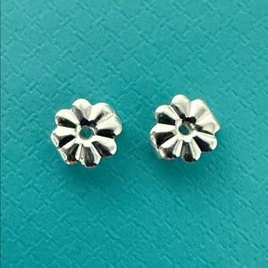 Tiffany & Co. Flower Back Earring Back Sterling Silver PAIR NEW [|||]